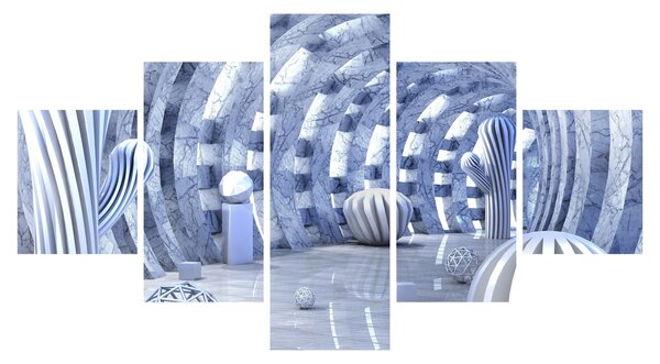 Obraz - abstrakcja 3D (125x70 cm)