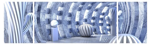 Obraz - abstrakcja 3D (170x50 cm)