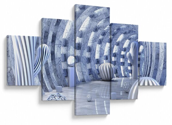 Obraz - abstrakcja 3D (125x70 cm)