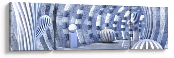 Obraz - abstrakcja 3D (170x50 cm)