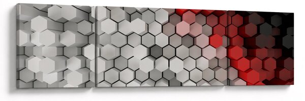 Obraz - sześciokąty 3D (170x50 cm)