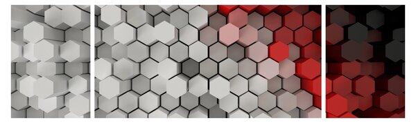 Obraz - sześciokąty 3D (170x50 cm)