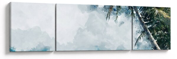 Obraz palmy nad morzem (170x50 cm)