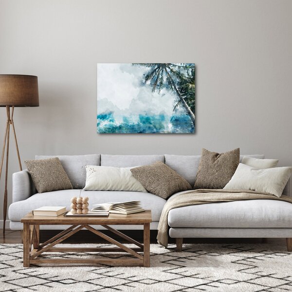 Obraz palmy nad morzem (70x50 cm)