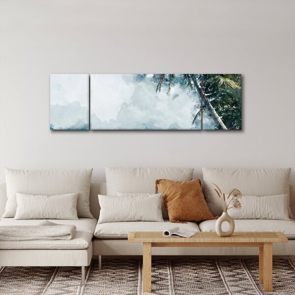 Obraz palmy nad morzem (170x50 cm)