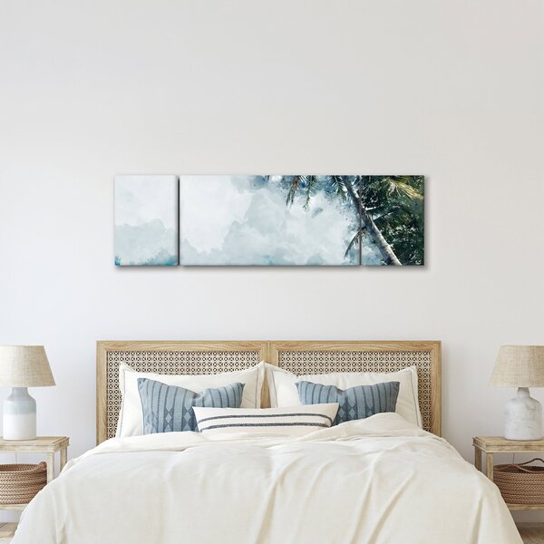 Obraz palmy nad morzem (170x50 cm)