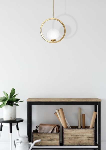 Złota lampa wisząca glamour - 8X K443 P7-S06