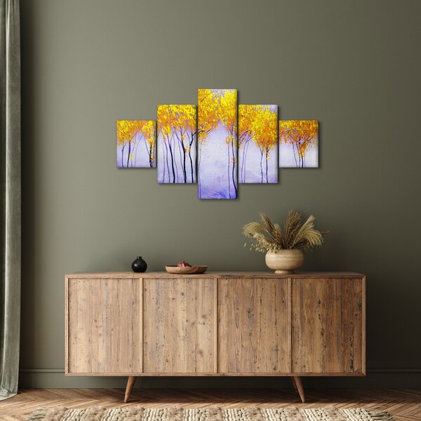 Obraz żółtych drzew (125x70 cm)
