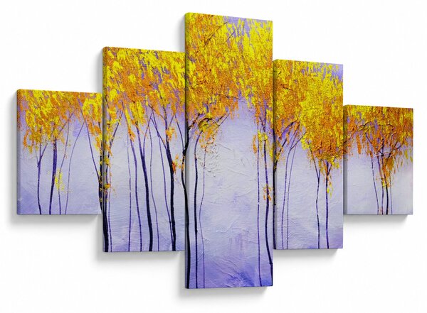 Obraz żółtych drzew (125x70 cm)