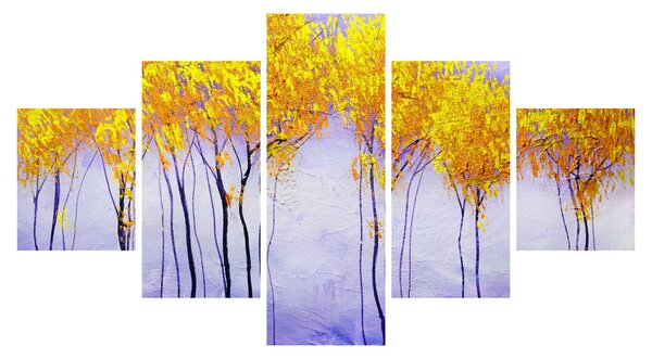 Obraz żółtych drzew (125x70 cm)