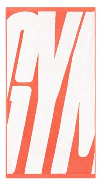 Ręcznik na siłownię Gym AB, 70x140, PM-024/WH-0024 oranż-biały