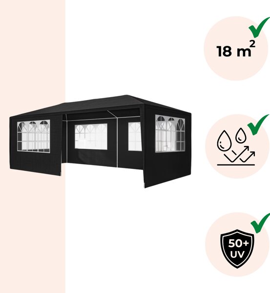 Namiot imprezowy NEAPOL, 3x6m, antracytowa Jurhan