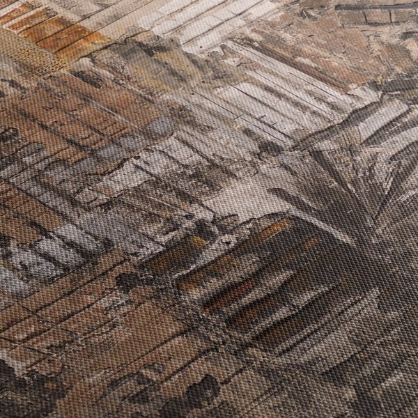 Obraz - Abstrakcja w odcieniach brązu (125x70 cm)
