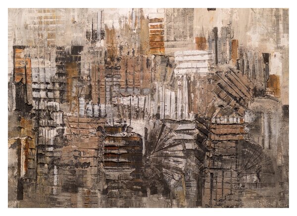 Obraz - Abstrakcja w odcieniach brązu (70x50 cm)