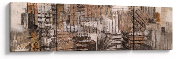 Obraz - Abstrakcja w odcieniach brązu (170x50 cm)