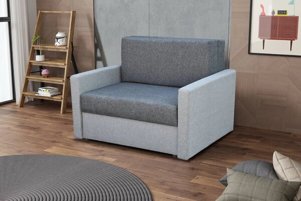 Sofa fotel amerykanka rozkładana Tedi 1 Szara/Grafitowa