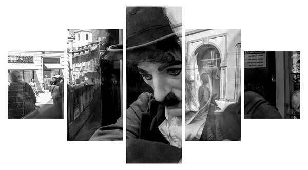 Obraz - Charles Chaplin w Pradze (125x70 cm)