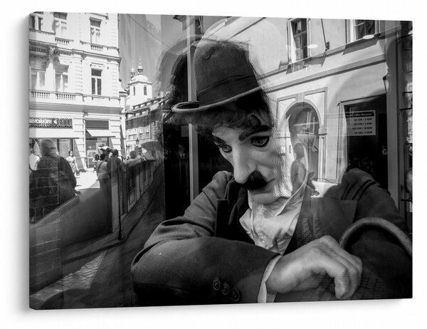 Obraz - Charles Chaplin w Pradze (70x50 cm)