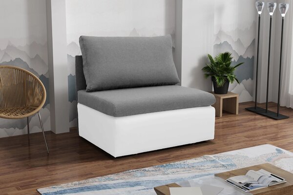 Sofa fotel rozkładany do spania Toledo Szary/Biały