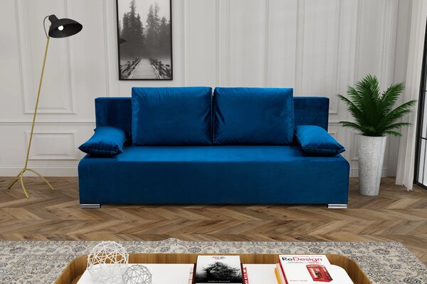 Sofa z funkcja spania wersalka Ecco DELUXE Granatowa