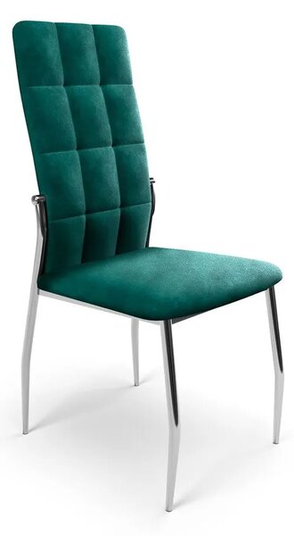 Zielone nowoczesne pikowane krzesło glamour R2-E98