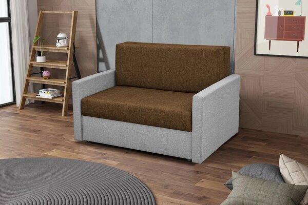 Sofa fotel amerykanka rozkładana Tedi 1 Szara/Brązowa