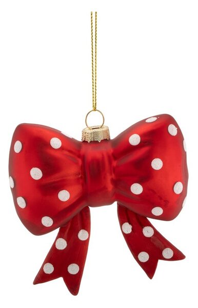 Szklana ozdoba świąteczna 3,5 cm Spotty Bow – Sass & Belle