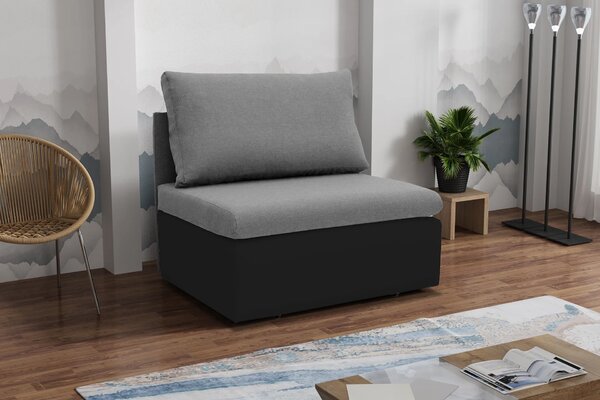 Sofa fotel rozkładany do spania Toledo Szary/Czarny