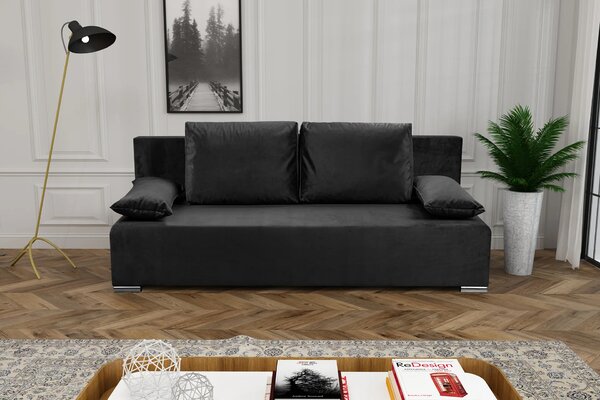 Sofa z funkcja spania wersalka Ecco DELUXE Czarna