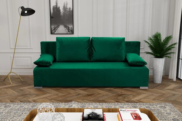 Sofa z funkcja spania wersalka Ecco DELUXE Zielona