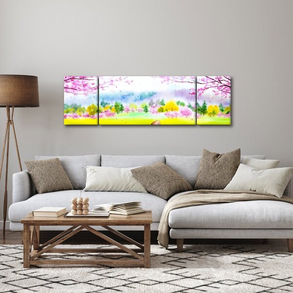 Obraz - Malowana sarna, akwarela (170x50 cm)