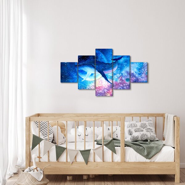 Obraz - Kosmiczny wieloryb (125x70 cm)