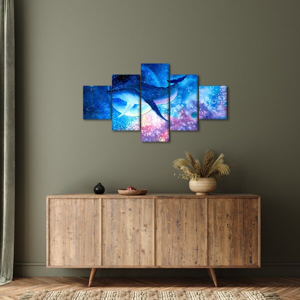 Obraz - Kosmiczny wieloryb (125x70 cm)