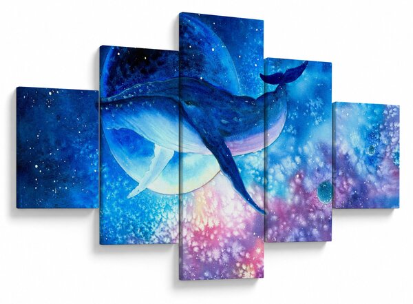 Obraz - Kosmiczny wieloryb (125x70 cm)