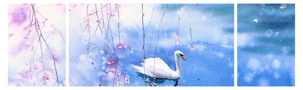 Obraz - Magiczne jezioro (170x50 cm)