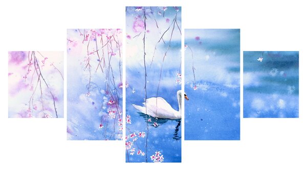 Obraz - Magiczne jezioro (125x70 cm)