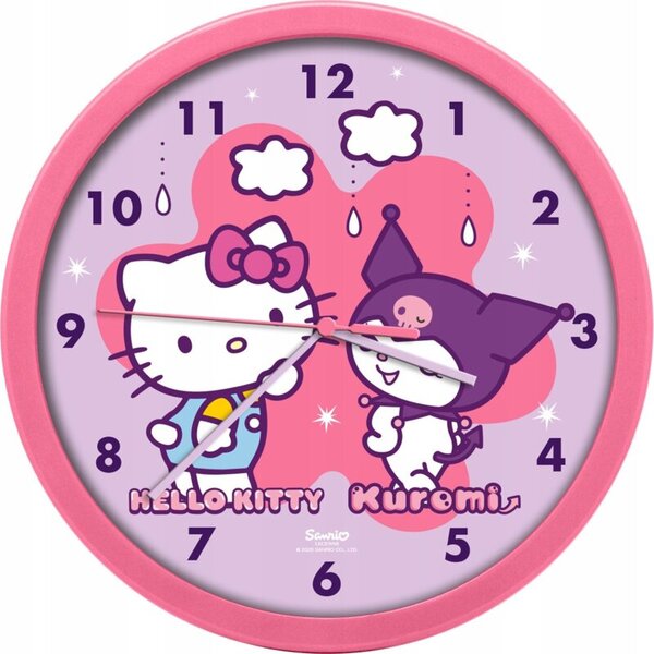 Zegar ścienny KIDS EUROSWAN HK50199 25 cm Hello Kitty Kuromi
