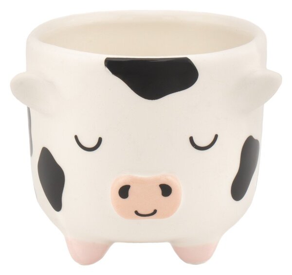Ceramiczna osłonka na doniczkę ø 7,5 cm Cow – Sass & Belle