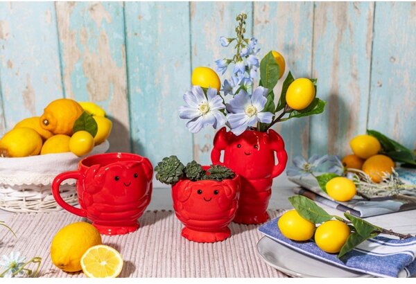 Ceramiczna osłonka na doniczkę ø 10 cm Lobster – Sass & Belle