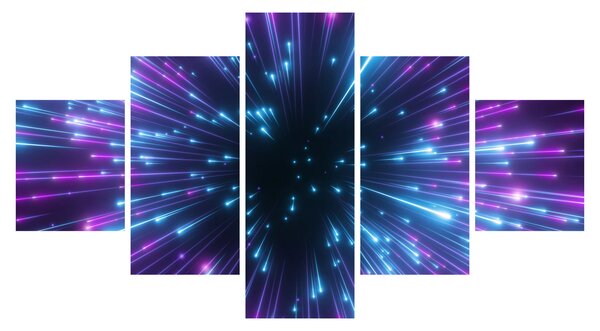 Obraz - Neonowa przestrzeń (125x70 cm)