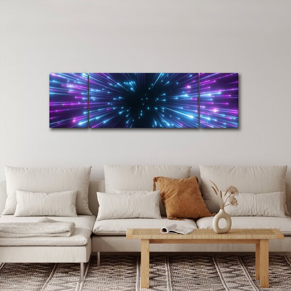 Obraz - Neonowa przestrzeń (170x50 cm)