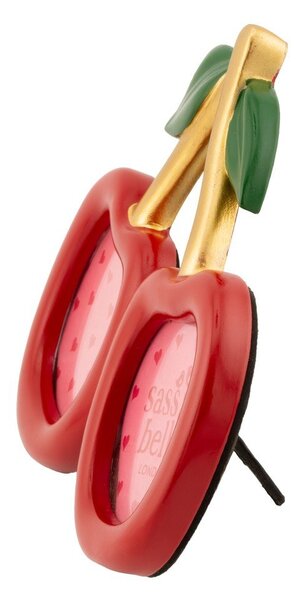 Czerwona ramka z żywicy polimerowej stojąca 17,5x15,5 cm Cherry – Sass & Belle