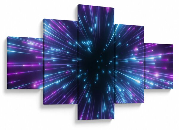 Obraz - Neonowa przestrzeń (125x70 cm)