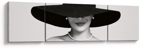 Obraz - Kobieta w kapeluszu (170x50 cm)