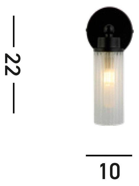 Searchlight Kinkiet Imperial, możliwość ściemniania, czarny, łazienka, metal