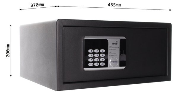Sejf meblowy elektroniczny RFID LAP, 200 x 435 x 370 mm, RFID chip/karta