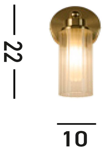 Searchlight Kinkiet Imperial, możliwość ściemniania, mosiężny / złoty, łazienka, metal