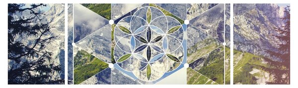 Obraz - Figura geometryczna (170x50 cm)