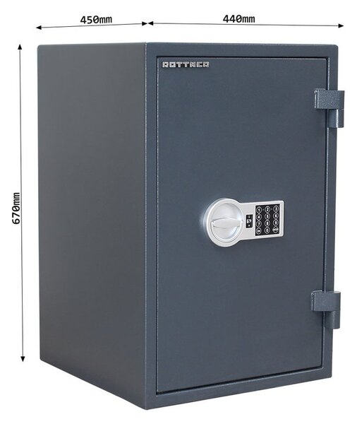 Sejf meblowy ognioodporny FIRE HERO 65 EL, 670 x 440 x 450 mm, elektroniczny zamek