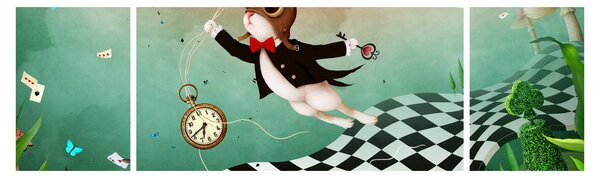 Obraz - Fantasy królik (170x50 cm)
